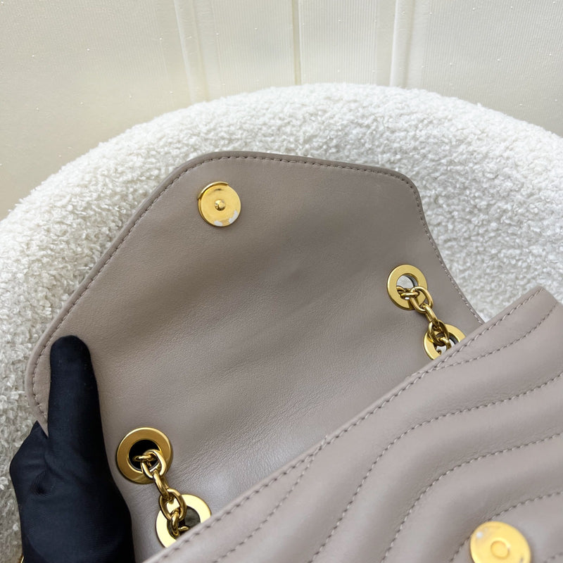 LV New Wave Chain Bag in Taupe Quilted Calfskin and GHW (Model: M20838)