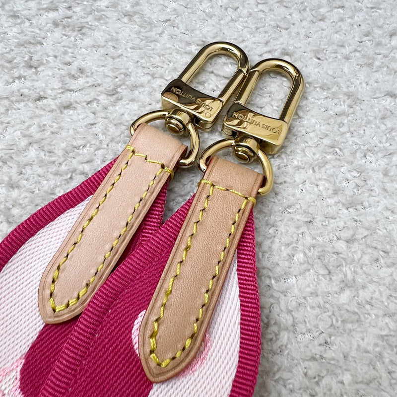 Louis Vuitton LV Neverfull BB with Rose Peony Strap in Monogram Canvas and GHW