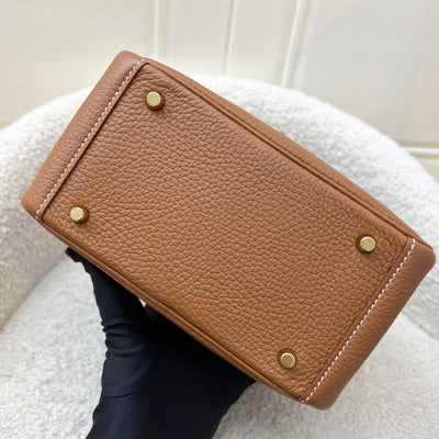 Hermes Mini Lindy in Gold Clemence Leather and GHW