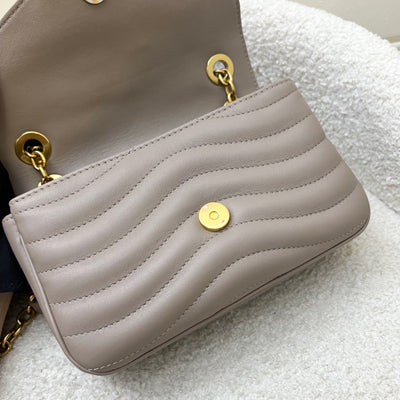 LV New Wave Chain Bag in Taupe Quilted Calfskin and GHW (Model: M20838)