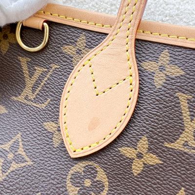 Louis Vuitton LV Neverfull BB with Rose Peony Strap in Monogram Canvas and GHW