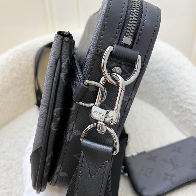 LV Trio Messenger Bag in Eclipse Reverse Monogram and SHW (Model: M69443)