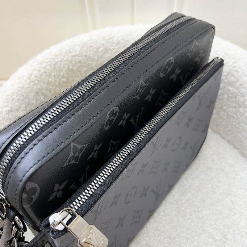 LV Trio Messenger Bag in Eclipse Reverse Monogram and SHW (Model: M69443)