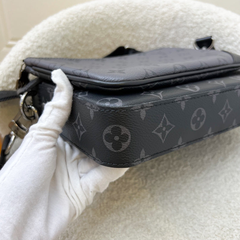 LV Trio Messenger Bag in Eclipse Reverse Monogram and SHW (Model: M69443)