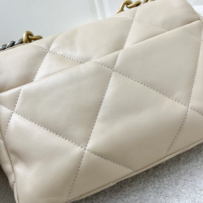 Chanel 19 Small Flap in Beige Lambskin and 3-Tone Hardware