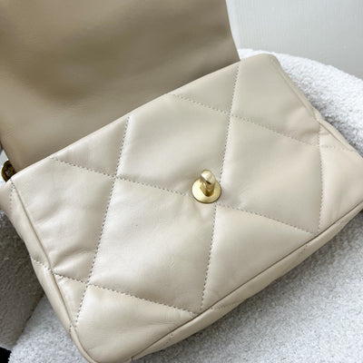 Chanel 19 Small Flap in Beige Lambskin and 3-Tone Hardware