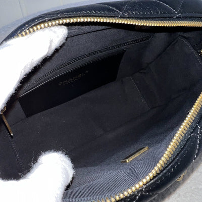Chanel 24P Camera Shoulder Bag in Black Calfskin and AGHW