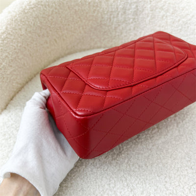 Chanel Classic Mini Rectangle Flap in 20S Red Lambskin LGHW