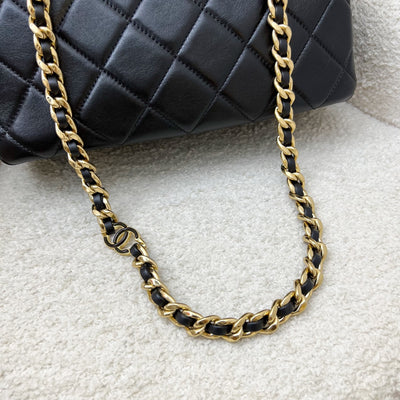 Chanel 24P Camera Shoulder Bag in Black Calfskin and AGHW