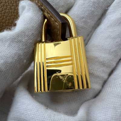 Hermes Picotin 18 in Biscuit Clemence Leather and GHW