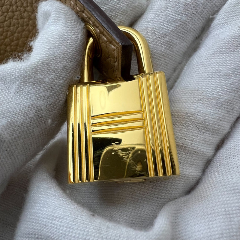 Hermes Picotin 18 in Biscuit Clemence Leather and GHW