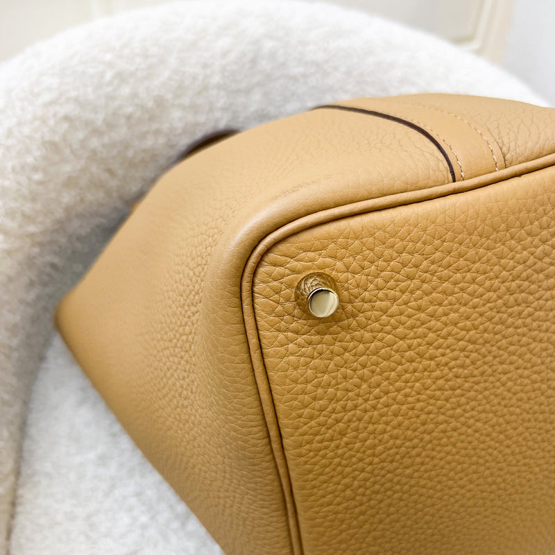 Hermes Picotin 18 in Biscuit Clemence Leather and GHW