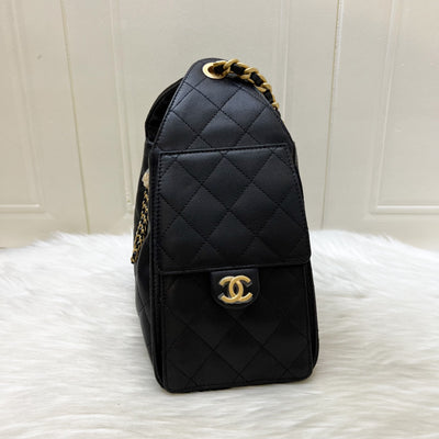 Chanel 25 Small Hobo Bag in Black Caviar and AGHW (Model: AS5293)