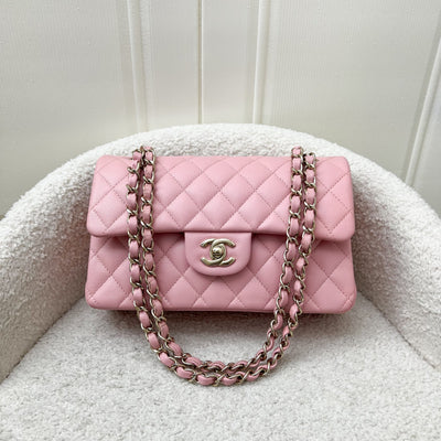 Chanel Small Classic Flap CF in 22C Sakura Pink Caviar LGHW