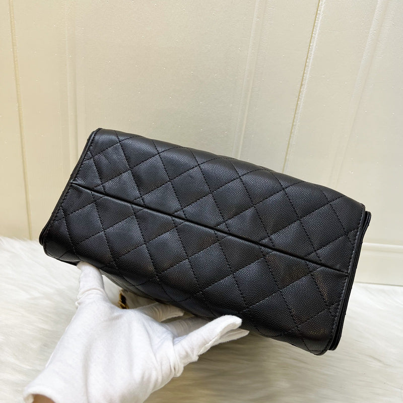 Chanel 25 Small Hobo Bag in Black Caviar and AGHW (Model: AS5293)