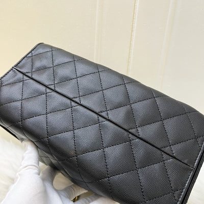 Chanel 25 Small Hobo Bag in Black Caviar and AGHW (Model: AS5293)