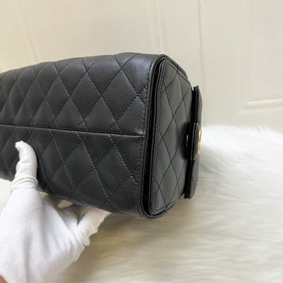 Chanel 25 Small Hobo Bag in Black Caviar and AGHW (Model: AS5293)