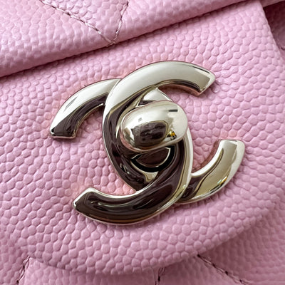 Chanel Small Classic Flap CF in 22C Sakura Pink Caviar LGHW