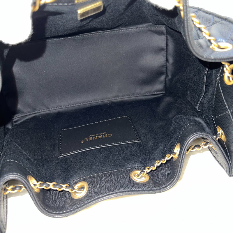 Chanel 25 Small Hobo Bag in Black Caviar and AGHW (Model: AS5293)