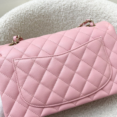 Chanel Small Classic Flap CF in 22C Sakura Pink Caviar LGHW