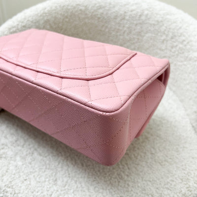 Chanel Small Classic Flap CF in 22C Sakura Pink Caviar LGHW