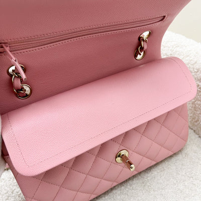 Chanel Small Classic Flap CF in 22C Sakura Pink Caviar LGHW