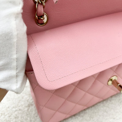 Chanel Small Classic Flap CF in 22C Sakura Pink Caviar LGHW