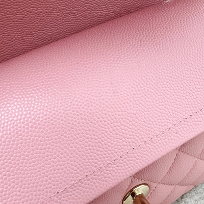 Chanel Small Classic Flap CF in 22C Sakura Pink Caviar LGHW