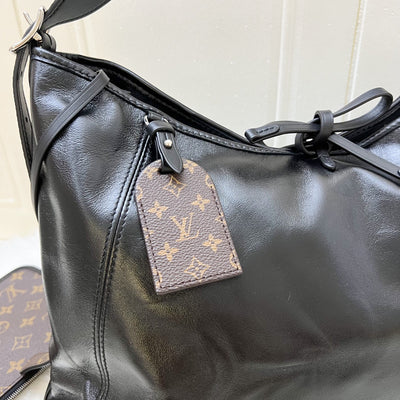LV CarryAll Cargo Vibe MM in Black Lambskin and SHW (Model: M25143)
