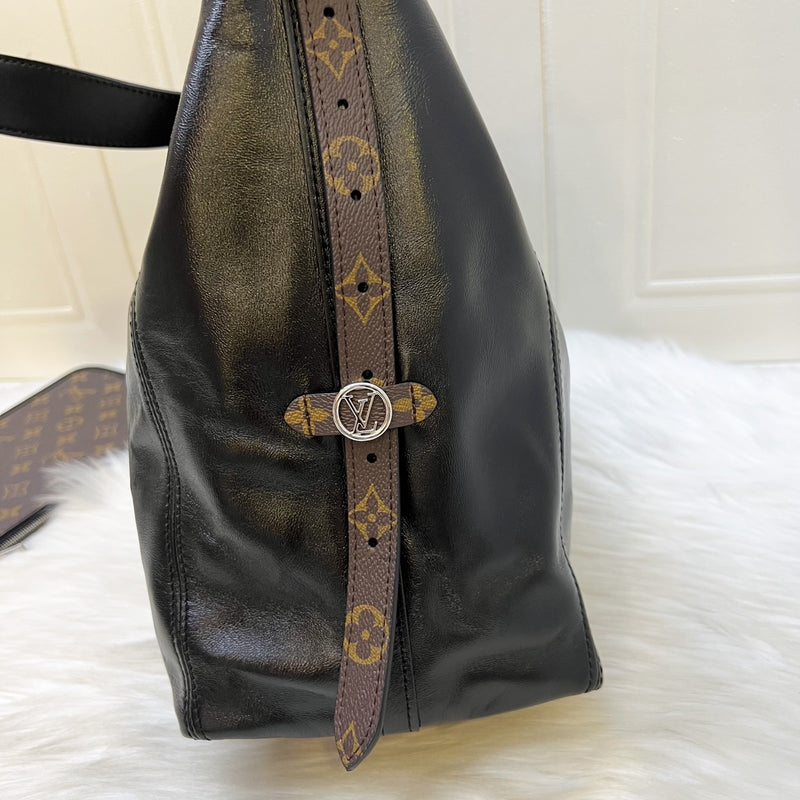 LV CarryAll Cargo Vibe MM in Black Lambskin and SHW (Model: M25143)