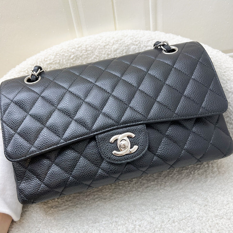 Chanel Medium Classic Flap CF in Black Caviar and SHW