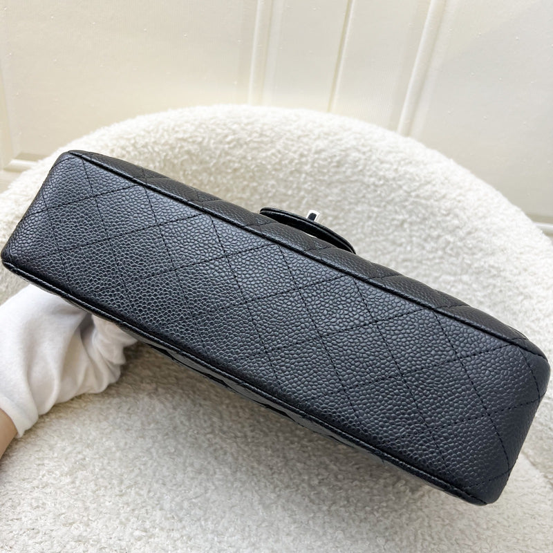 Chanel Medium Classic Flap CF in Black Caviar and SHW