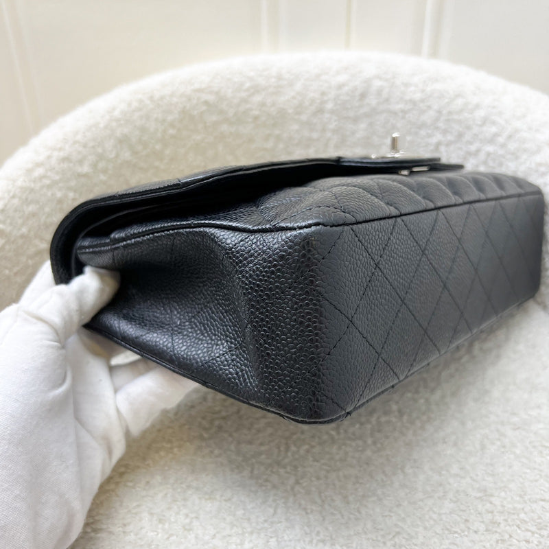 Chanel Medium Classic Flap CF in Black Caviar and SHW