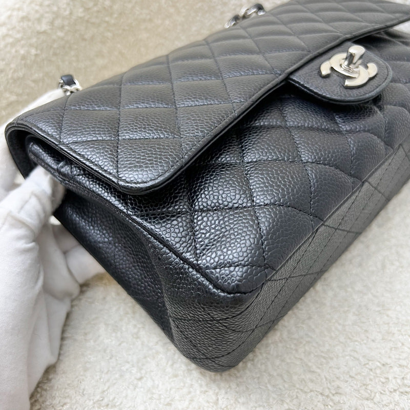 Chanel Medium Classic Flap CF in Black Caviar and SHW