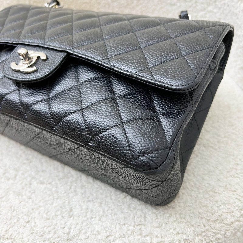 Chanel Medium Classic Flap CF in Black Caviar and SHW