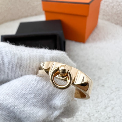 Hermes Bague Collier De Chien CDC H PM Ring in 18K Rose Gold Sz 54