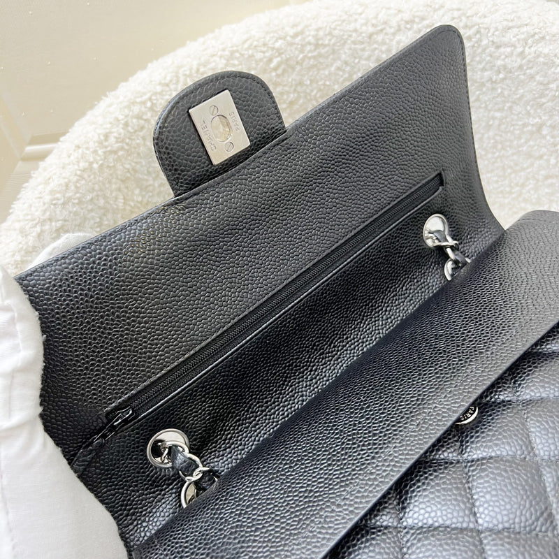 Chanel Medium Classic Flap CF in Black Caviar and SHW