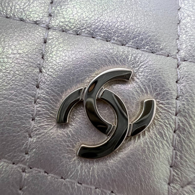 Chanel Mini Wallet On Chain WOC in 20B Iridescent Ivory Lambskin and LGHW (Model: AP1649)