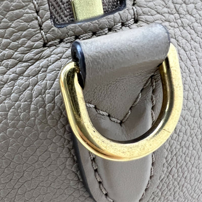 LV Speedy Bandouliere 25 in Tourterelle (Grey) Monogram Empreinte Leather and GHW