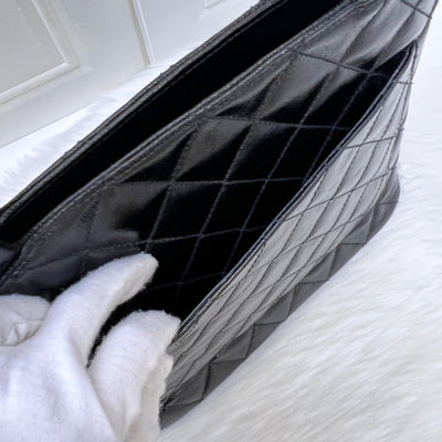 Chanel Vintage Medallion Tote in Black Glossy Calfskin and AGHW