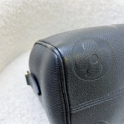 LV Speedy Bandouliere 20 in Black Giant Monogram Empreinte Leather and GHW