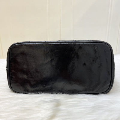 Chanel Vintage Medallion Tote in Black Glossy Calfskin and AGHW