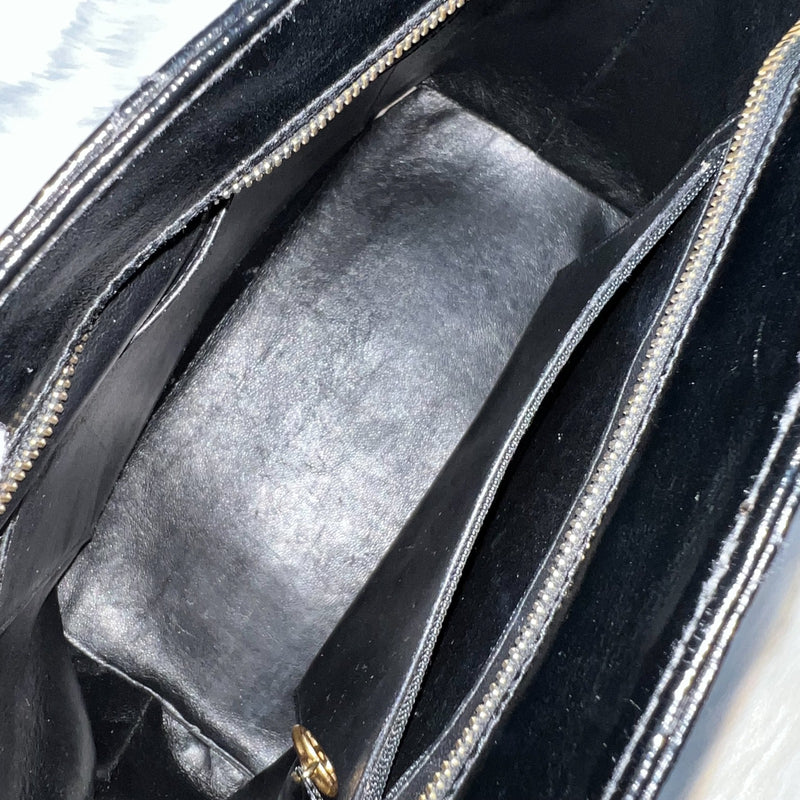 Chanel Vintage Medallion Tote in Black Glossy Calfskin and AGHW
