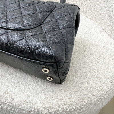 Chanel Small 24cm Coco Handle Flap in Black Caviar and LGHW