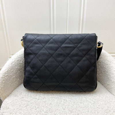 Chanel 25P Small Hobo Bag in Black Caviar and AGHW (Model: AS5384)