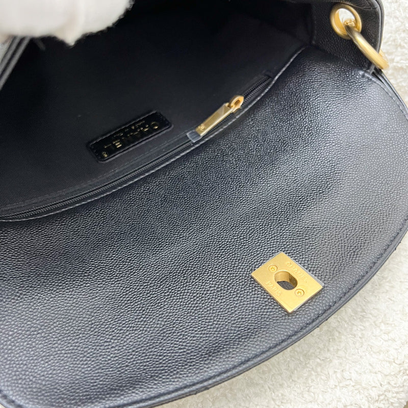 Chanel 25P Small Hobo Bag in Black Caviar and AGHW (Model: AS5384)