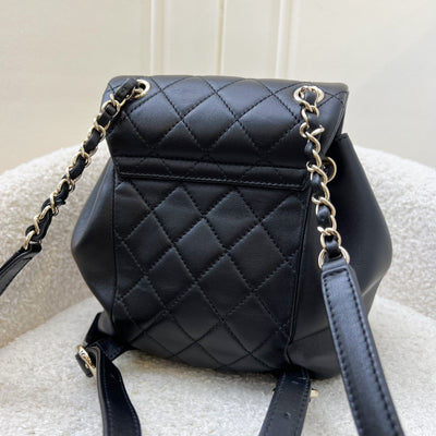 Chanel Duma Mini Backpack in 22A Black Lambskin and LGHW (Model: AS2908)