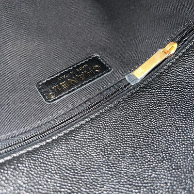 Chanel 25P Small Hobo Bag in Black Caviar and AGHW (Model: AS5384)