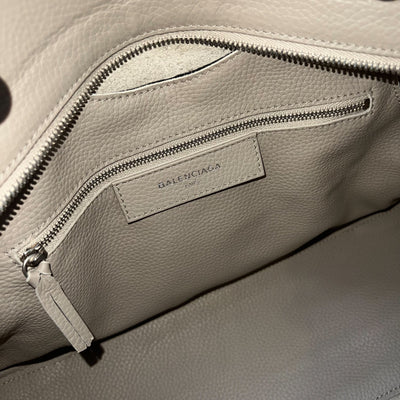 Balenciaga Blackout City in Greige Grained Leather and SHW