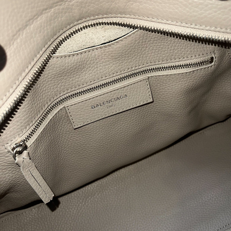 Balenciaga Blackout City in Greige Grained Leather and SHW